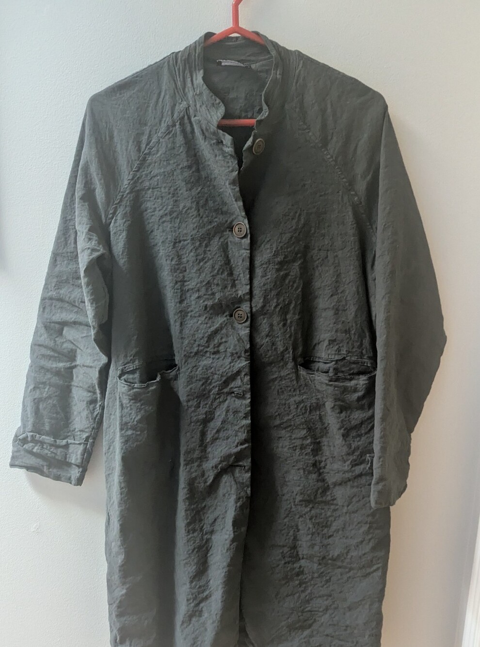 Aequamente crinkle cotton jacket/coat, size M, NWT